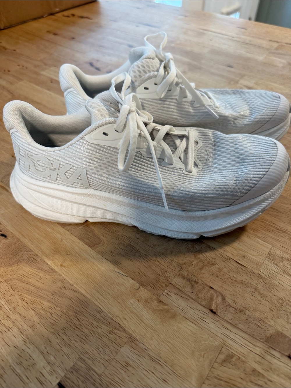 Hoka Clifton 9 - White Lightweight Cushioned Running Shoes